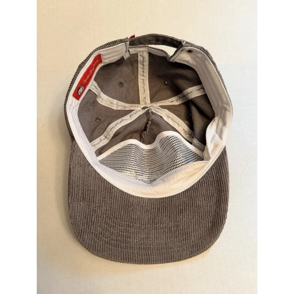 Random Golf Club Hat Cap Gray Corduroy Adjustable Golf Embroidered Logo